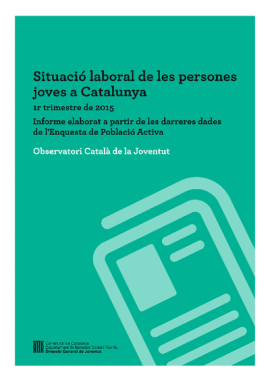 Situació laboral de les persones joves a Catalunya (1r trimestre de 2015) 