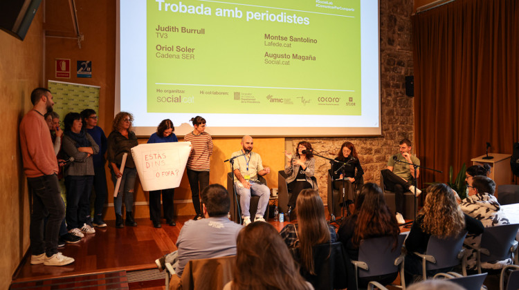 Després de la dinàmica, els participants van presentar els seus projectes davant quatre periodistes de diferents mitjans de comunicació. Jordi Borràs